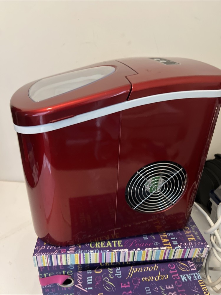 Deco Chef Ice Maker Portable Countertop Compact Machine Red -Tested & Works