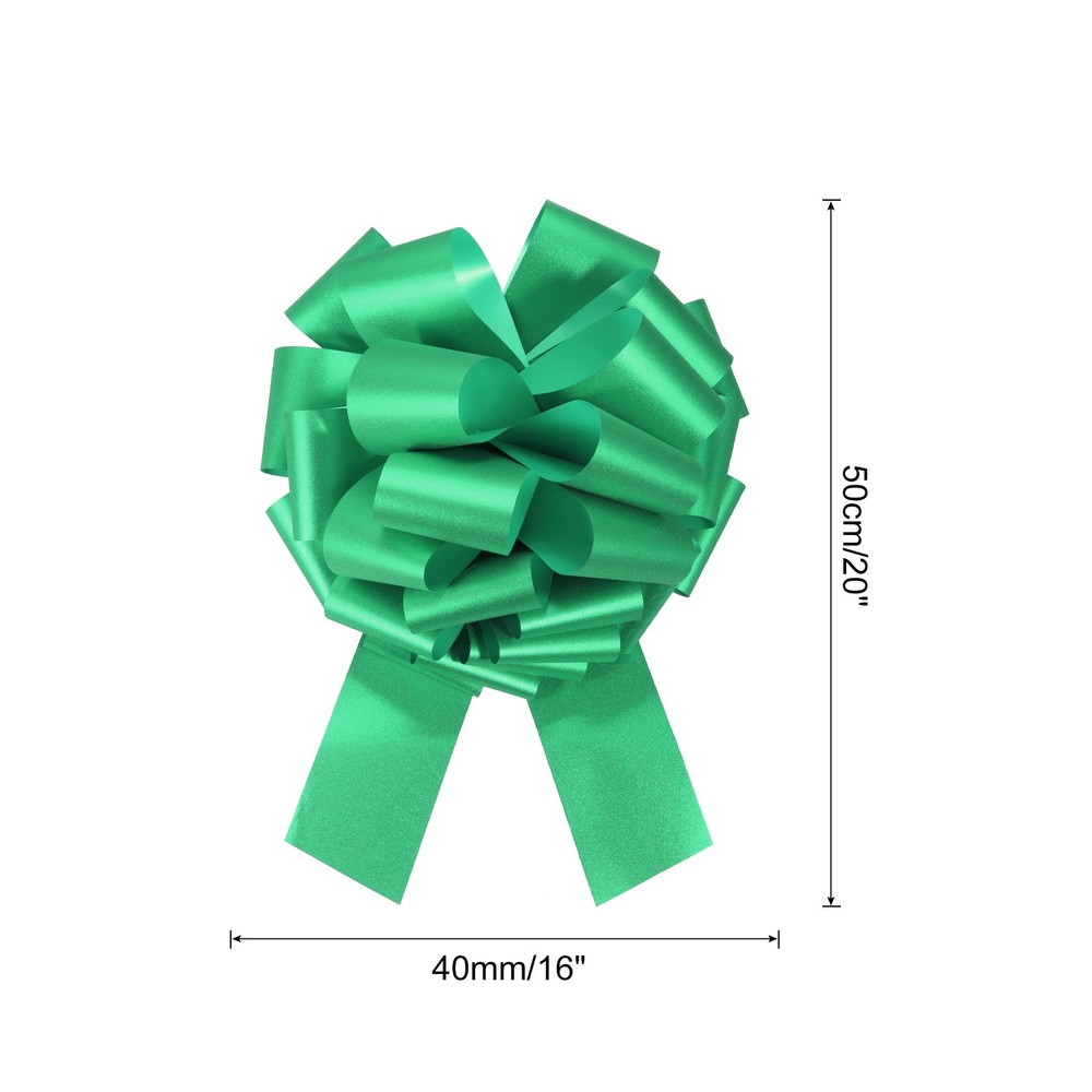 16 Inch Large Pull Bow Gift Wrapping Big Pull Bows Ribbon Green