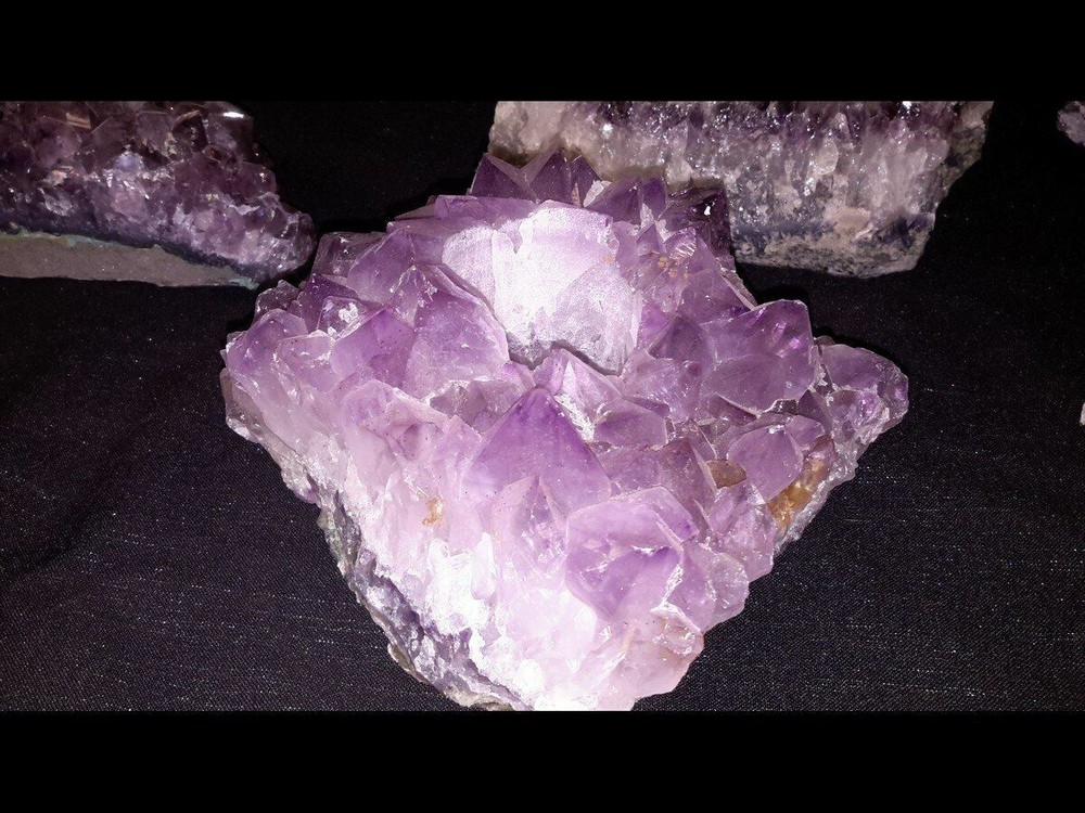 Amethyst Crystal Cluster Tea Light Candle Holder