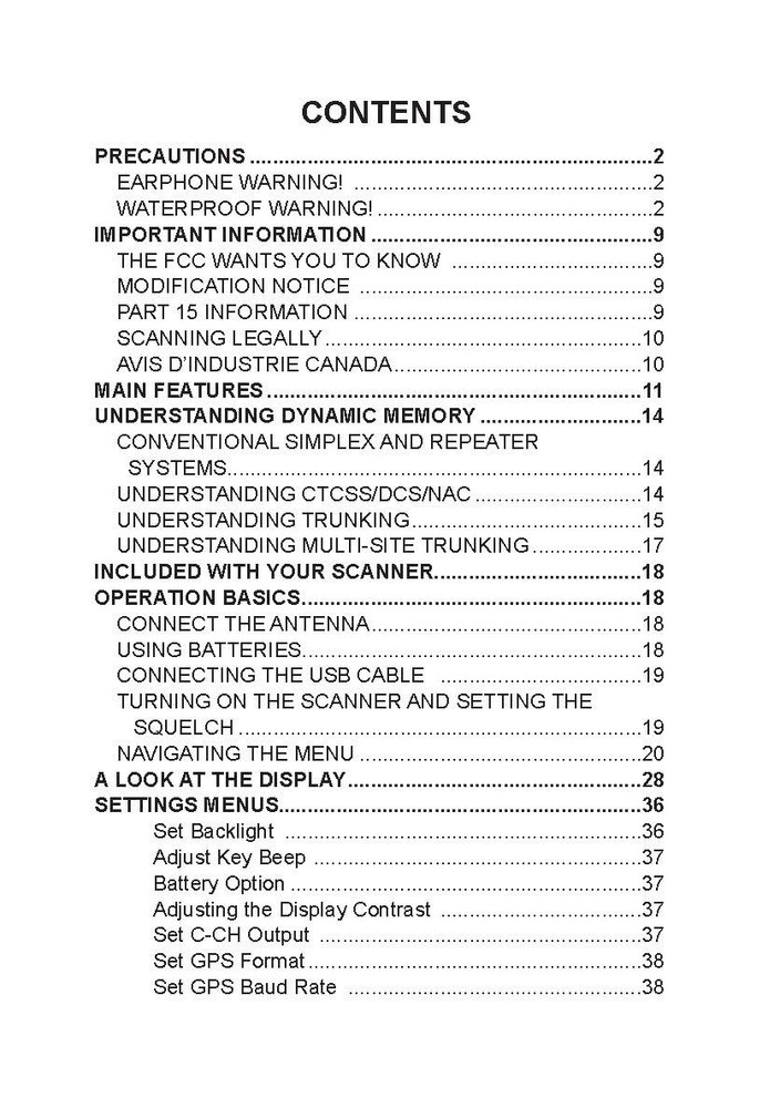 Uniden BCD325P2 Instructions Operating Manual User Guide Coil Bound