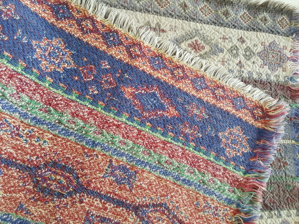 Israeli Table Topper Loomed Cloth- 30" X 14" Rectangle