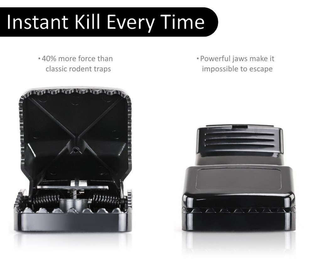 Large Powerful Rat Traps (24 Pack) - Kills Instantly with Powerful Steel Spring