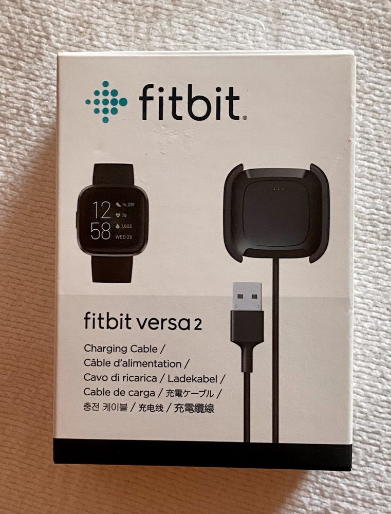 Fitbit FB171RCC Charging Cable for Fitbit Versa 2 - Black-Brand New In Box!