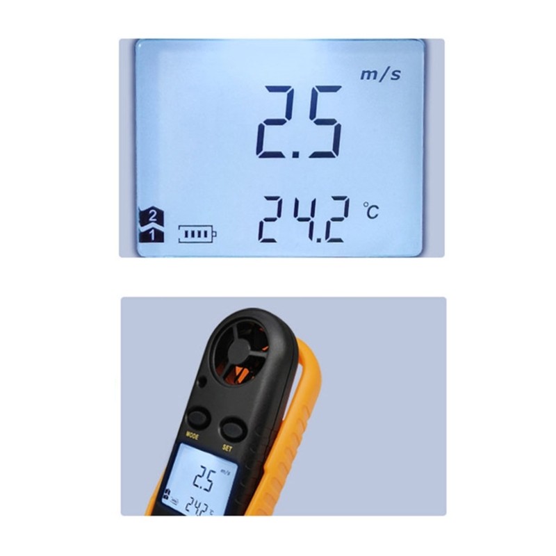 Digital Anemometer Handheld High Precision Meter Temperature Tester