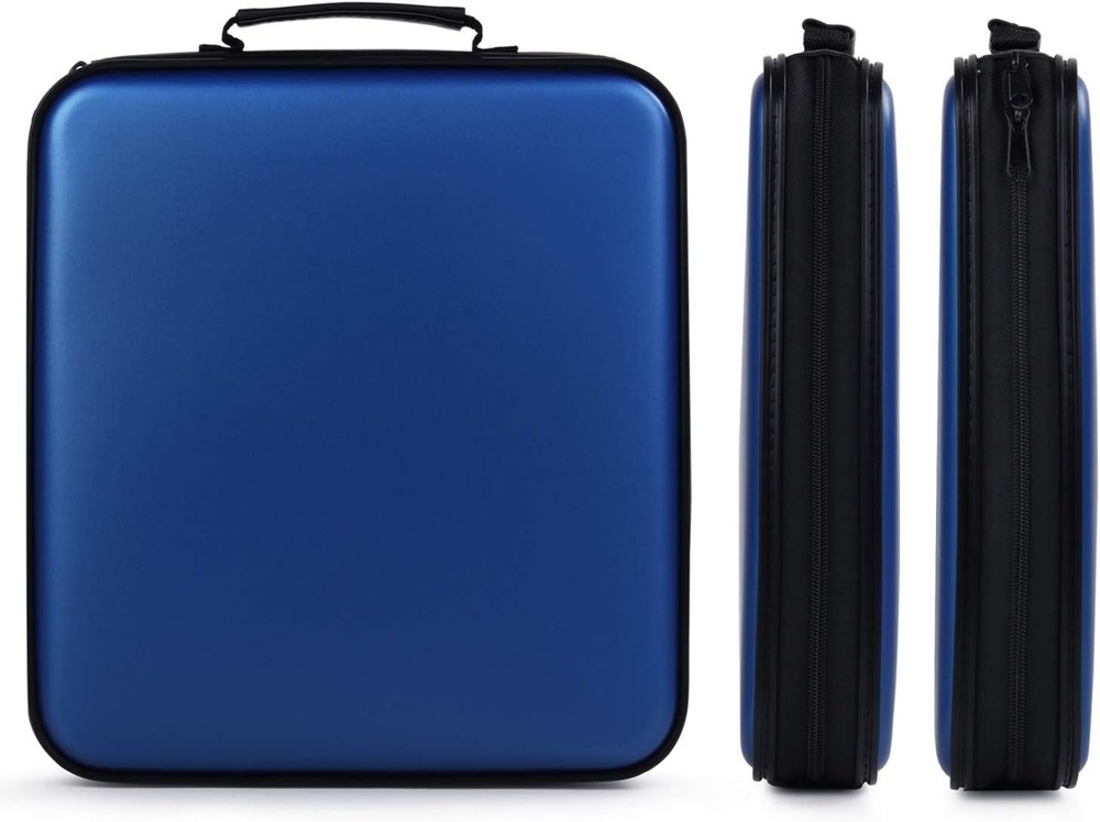 CD Case 160 Capacity DVD Organizer CD/DVD Case, Storage Blue