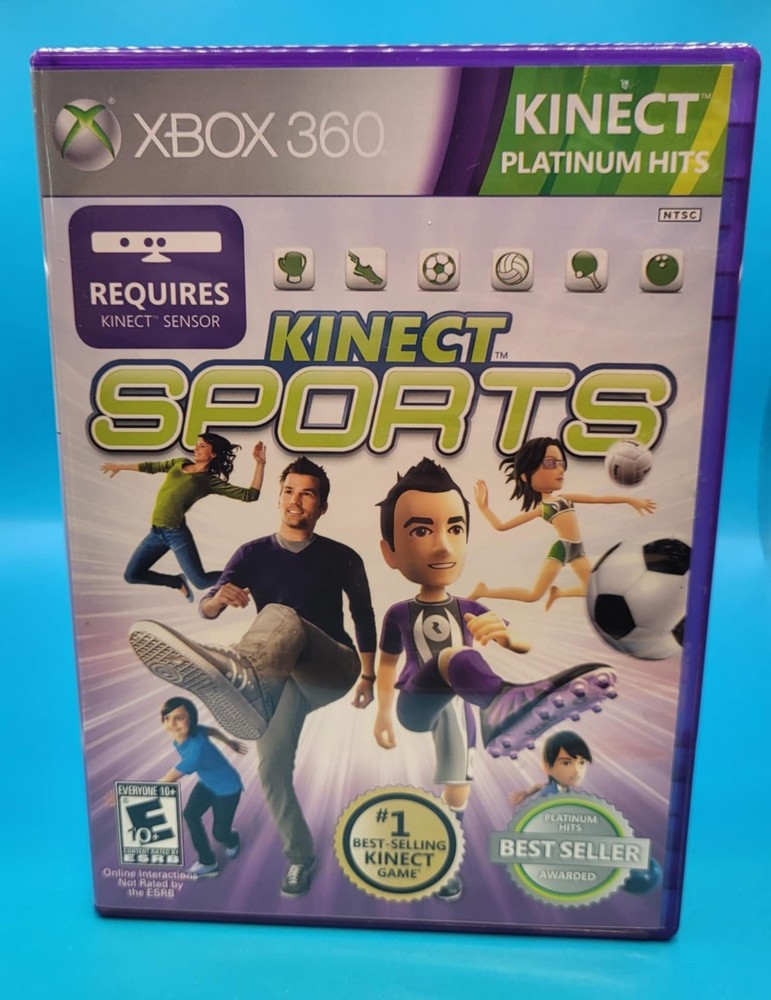 Microsoft Kinect Sensor Black 1414 XBOX 360 Bundle 3 Games - Tested & Working