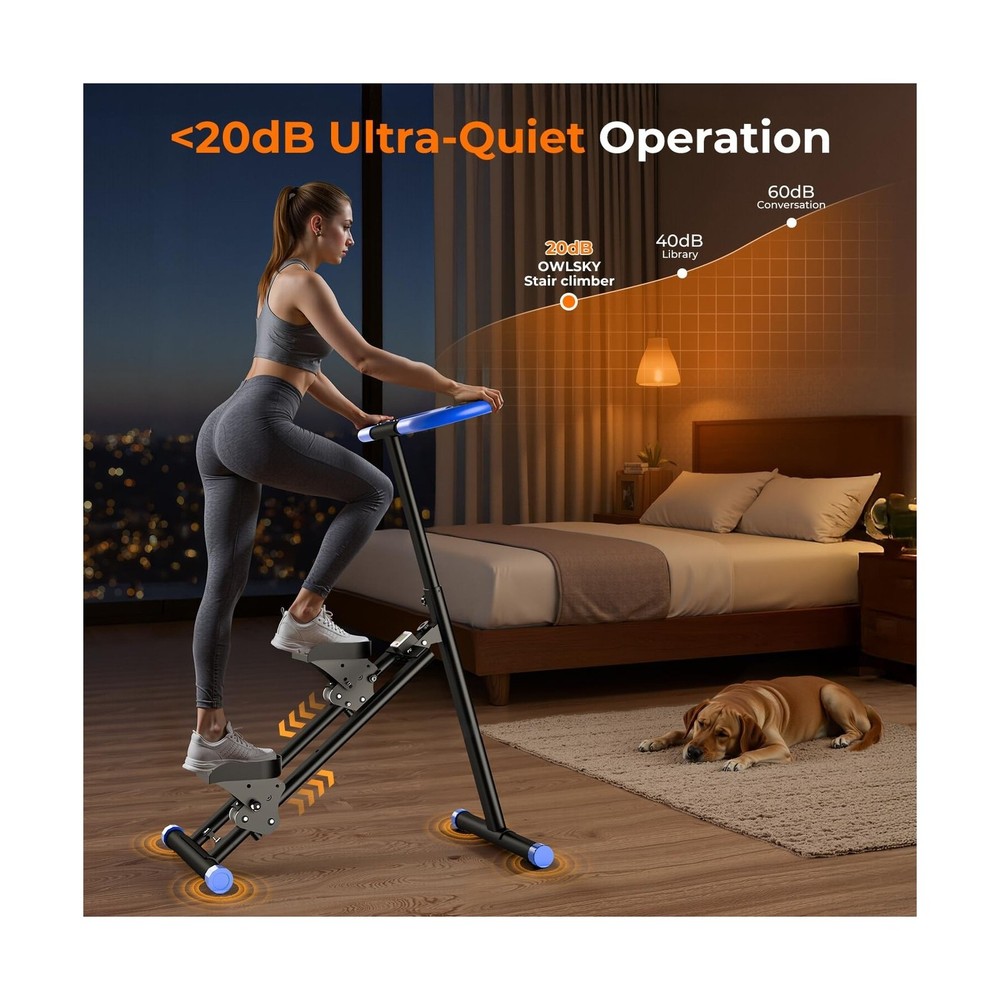 OWLSKY Stair Stepper for Home, Vertical Climber Exercise Machine with Stable ...