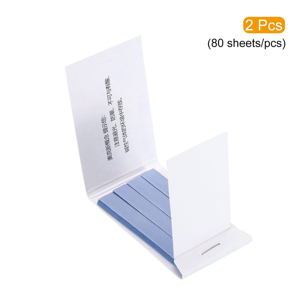 2pcs pH Test Strips 1000ppm 80 Litmus Indicator Papers Tester Acid Testing, Blue
