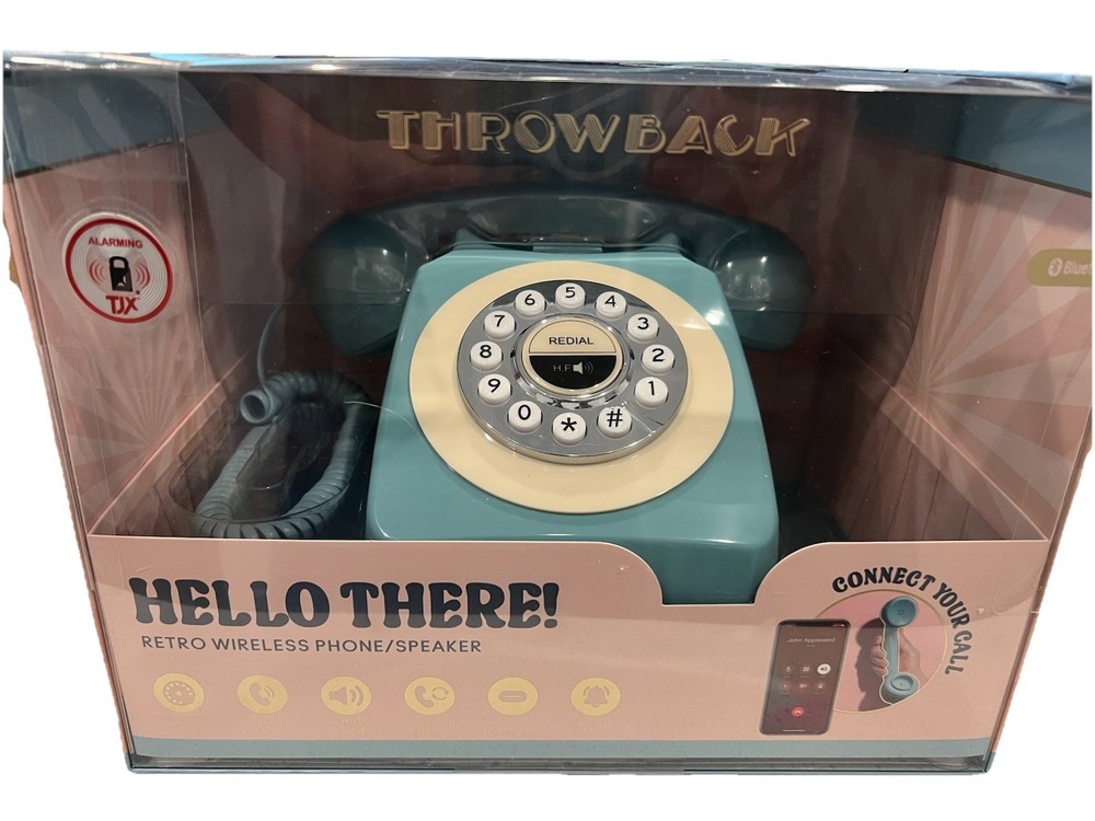 Hello There! Retro Wireless throw back Blue RARE Phone/ Speaker Bluetooth - NEW!