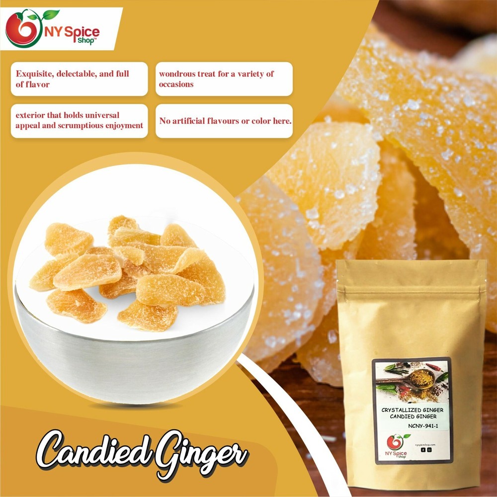 Crystallized Ginger Dehydrated Kosher Candied Sugar Slices Dried