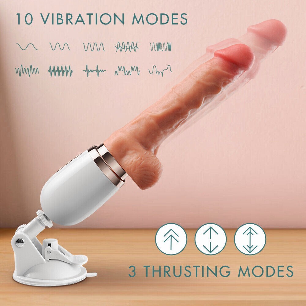 Automatic-Thrusting-Heating-Dildo-Vibrator-Hand-Free-Machine-Women-USE-Lubricant