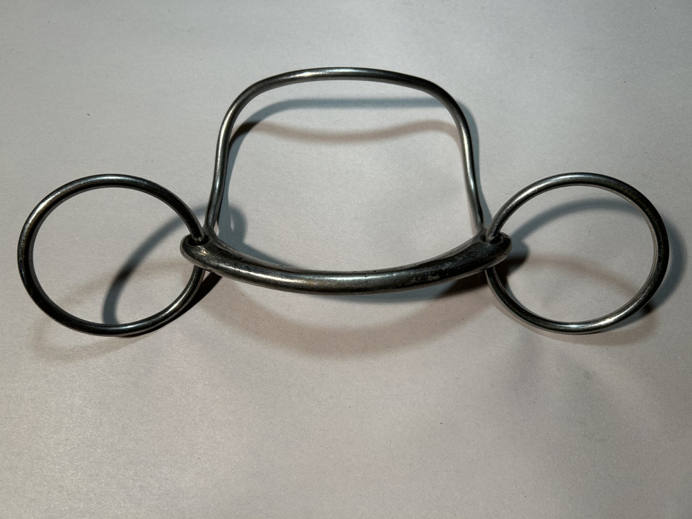 Vintage English Haughton Cage Bit – Solid Mouthpiece – Used