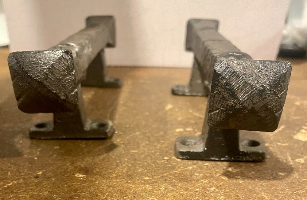 TWO 9.3" Cast Iron Foundry Style RUSTIC Barn Handle Gate Pull Shed Door Handles