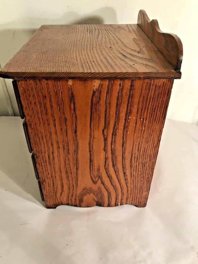 Antique Small Oak 4 Drawer Chest Circa 1900