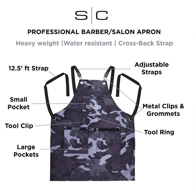 StyleCraft Black Camo Apron SC314B