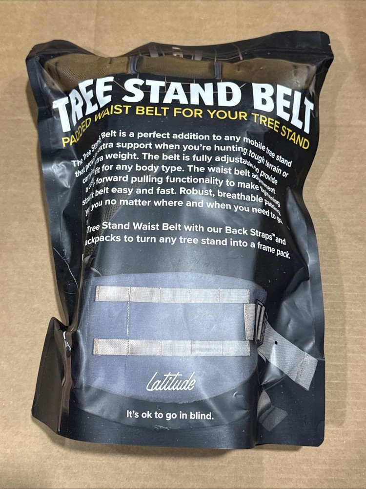 Latitude Tree Stand Belt Gray Fits Most New