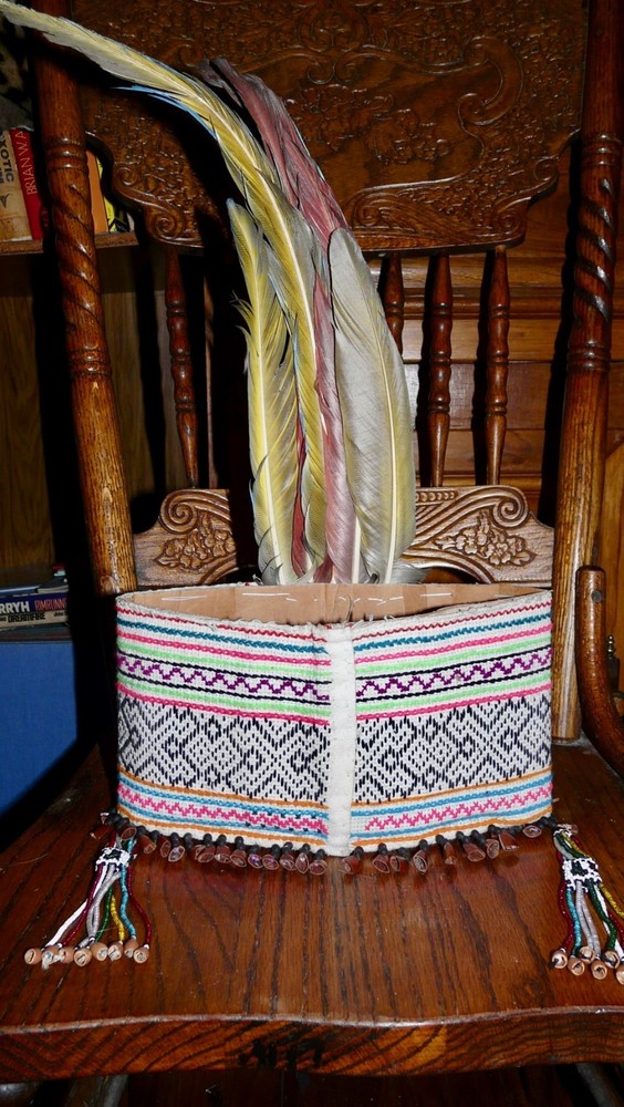 SHIPIBO PERU AMAZON INDIAN HEADDRESS