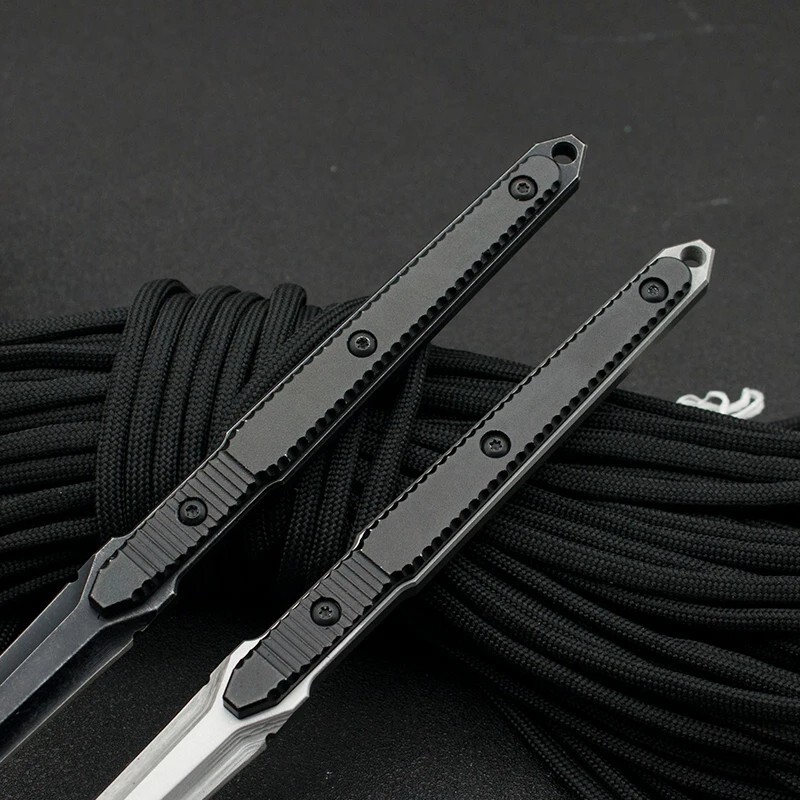 Needlepoint DoubleEdge 440C Fixed Blade Aluminum Handle Tactics Dagger Knife