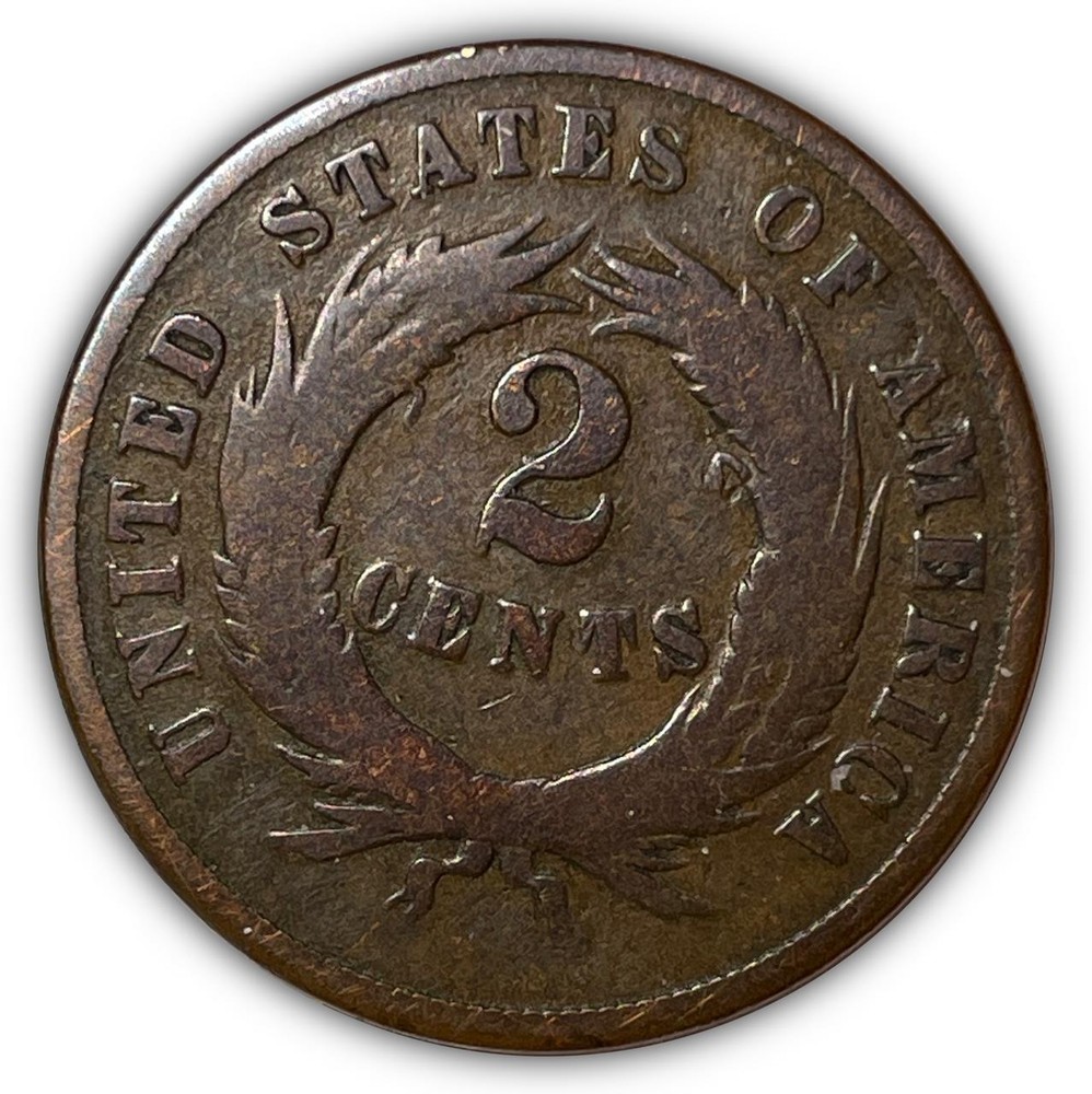 1868 Two Cent Piece Good G Coin #7371