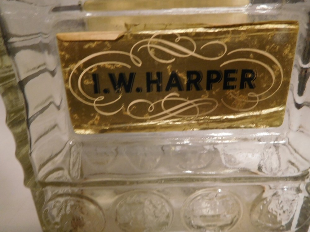 Vintage JW Harper Empty Bourbon Bottle