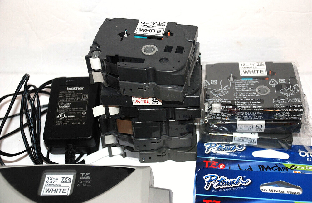 BROTHER PT 1950/1960 Labeling System Label Maker 13 Cartridges User Guide Bundle