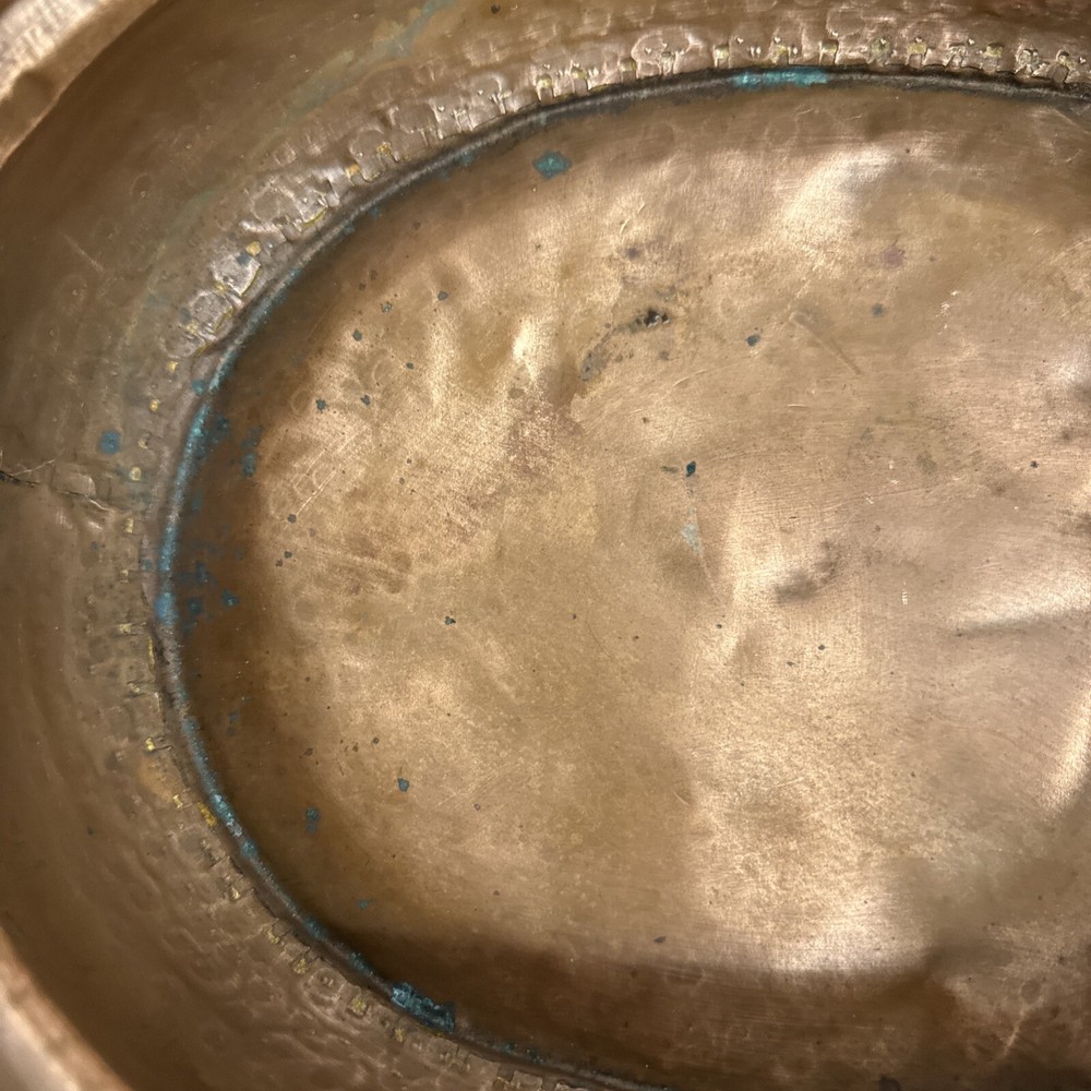 Copper and Brass Bowl With Handles 13