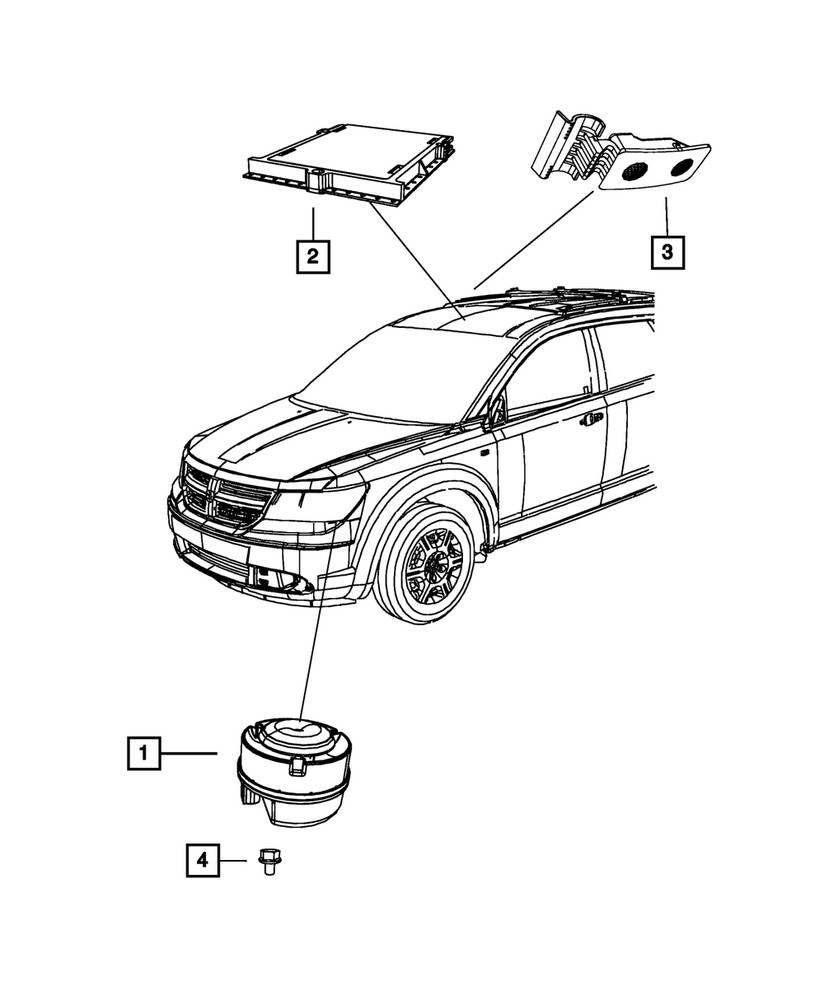 Genuine Mopar Alarm Module 1WX40HDAAA
