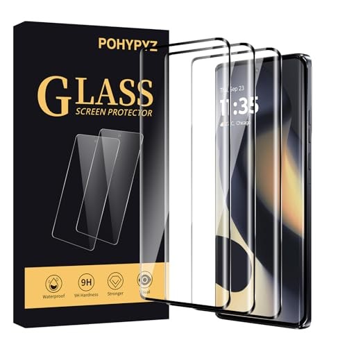 3 Pack Screen Protector for Moto Edge 2024, UltraClear, 9H Hardness, Bubble