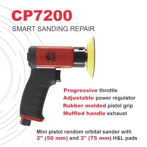 CP7200 - Air Random Rotary Sander Tool, Home Red