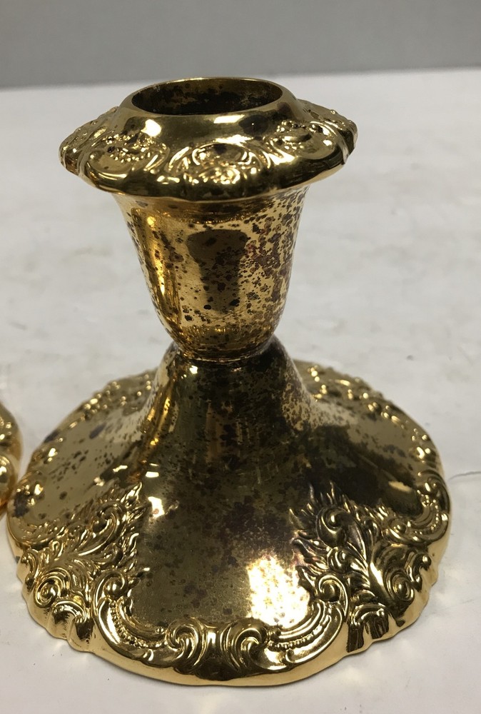 2 Baroque by Wallace 750 candlestick holders
