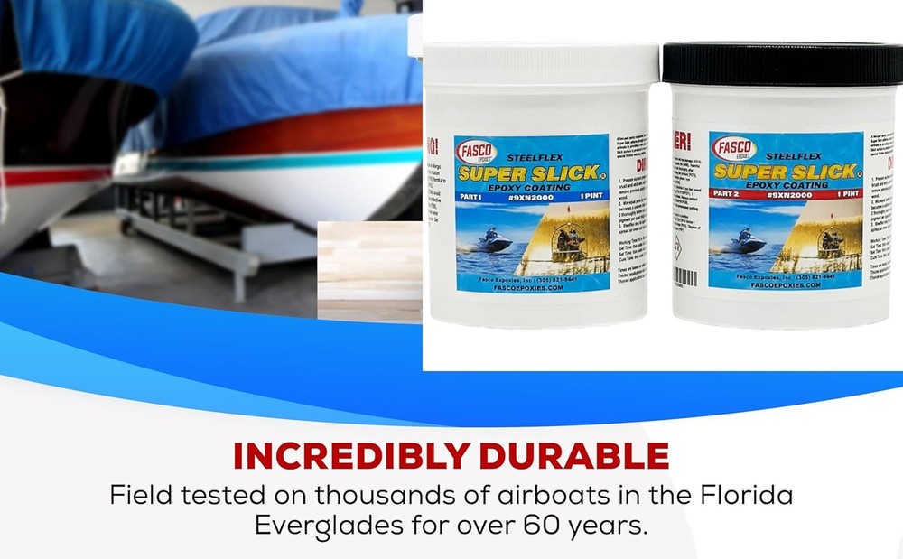 Slick 2000 Epoxy Bottom Coating Ultra-Slick Epoxy Hull Protection Two-Part Epoxy