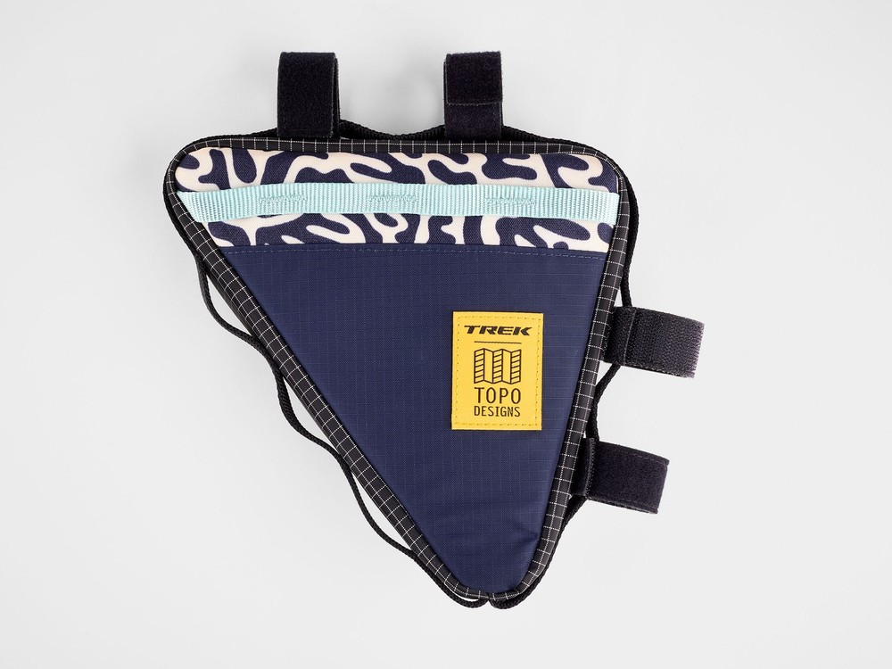 Topo Designs Frame Bag 0.7L Black/Light Blue