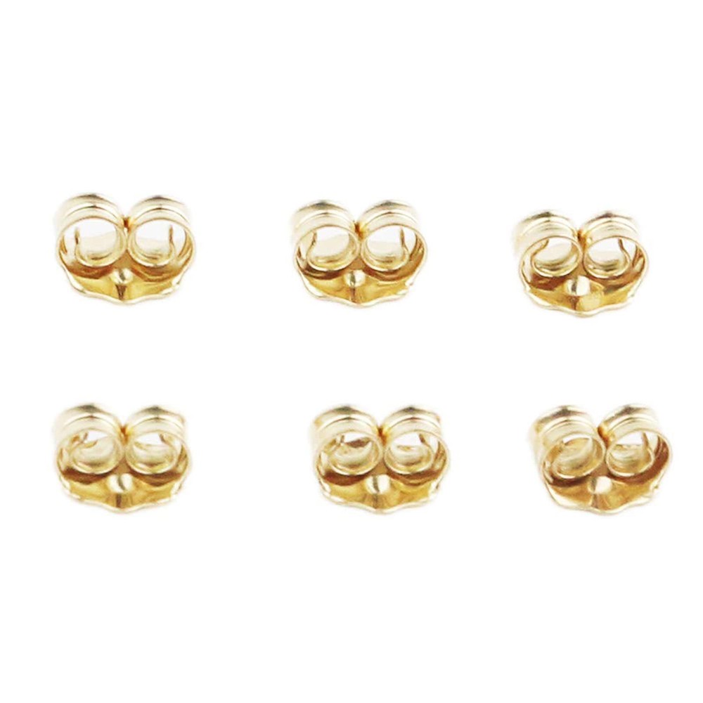 3 Pairs 14K Gold Earring Backs Replacement Ear Locking for Stud Earrings