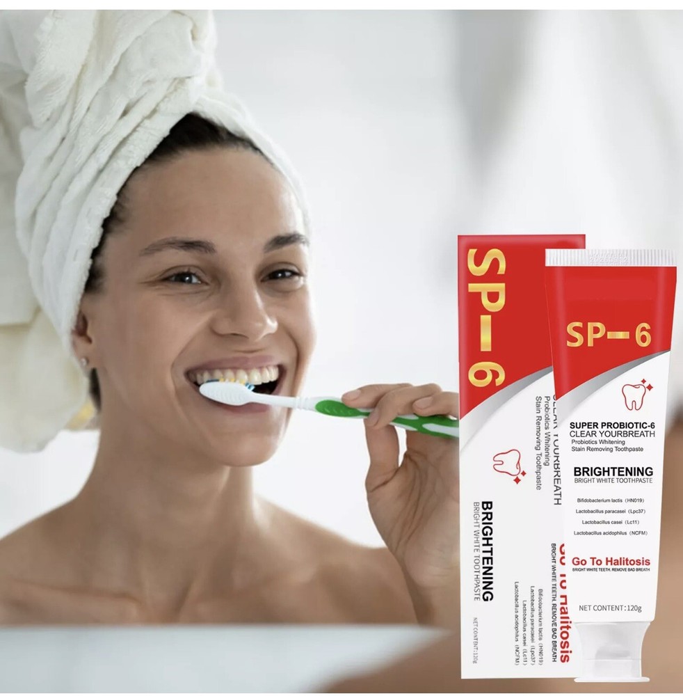 4Pcs Super Probiotic SP-6 Toothpaste, Probiotics Bright White Toothpaste, Sp 6