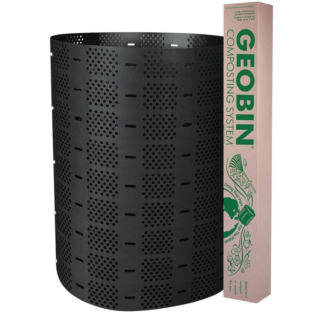 Compost Bin 246 Gallon Adjustable Expanding Ventilation Holes Decompose Black