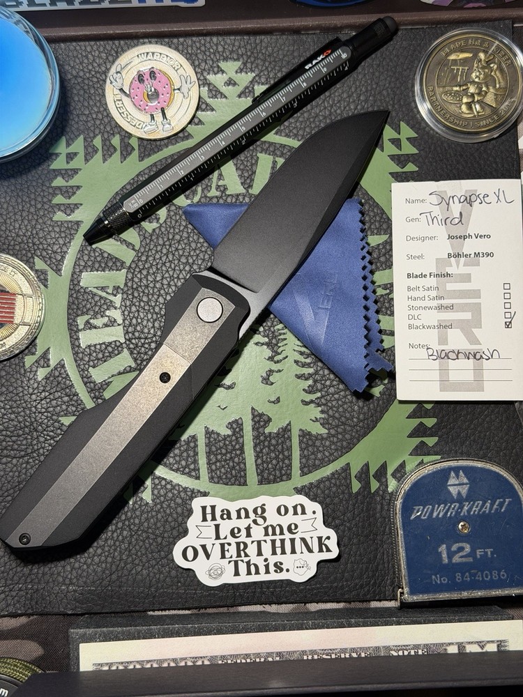 Vero Engineering Synapse XL Blackwashed Titanium Böhler M390 Folding Knife