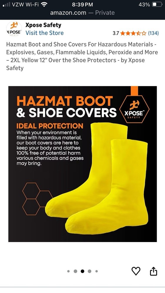 Hazmat Boot And Shoe Covers 3XL