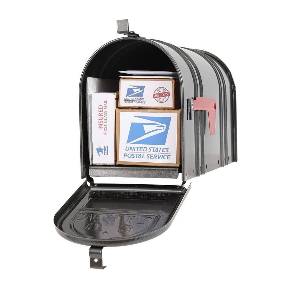 Postal PRO Carlton Post Mount Mailbox Pewter