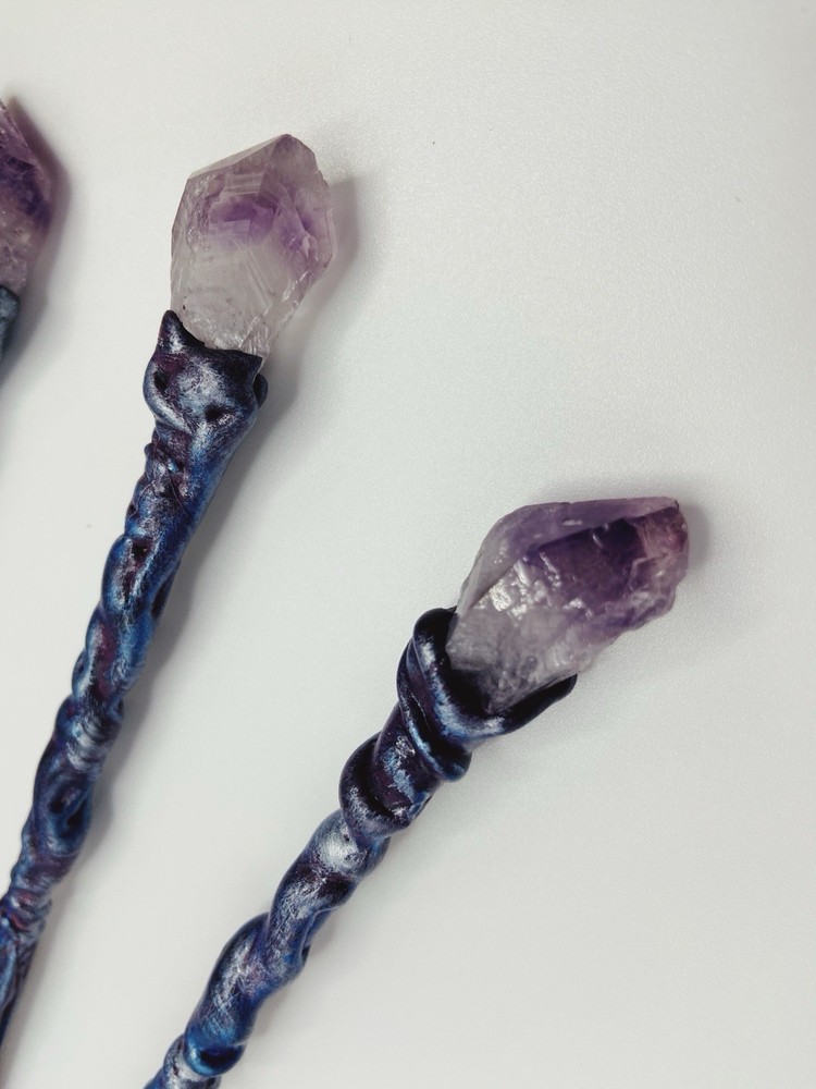 Handcrafted Amethyst Wand – Ritual Tool | Meditation, Spell Work, Decor