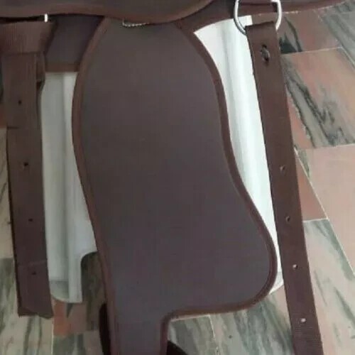 Beautiful Half Breed Saddle On Synthetic Super Soft Material Size 15".