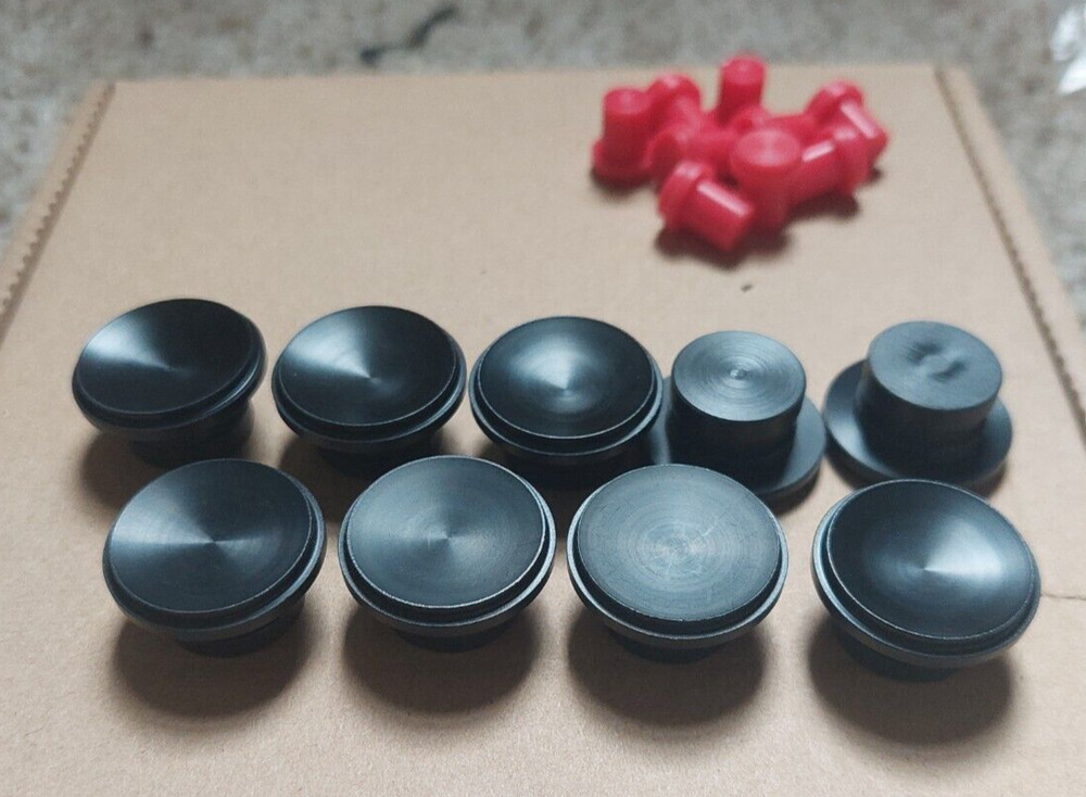 18pcs Red and Black Push Button Caps for use with PCB Push Button Switch plastic