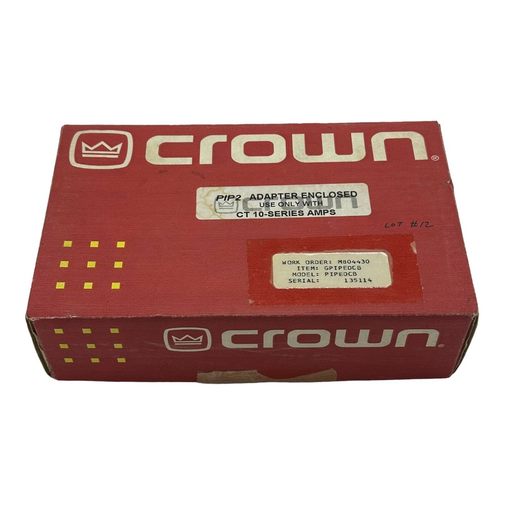 Crown PIP AMCb Input Card Programmable Crossover, Equilization & Compressor