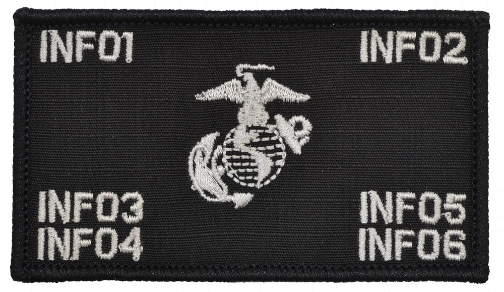 Custom Text USMC Plate Carrier Vest Patch Hook Fastener Backing- Open EGA