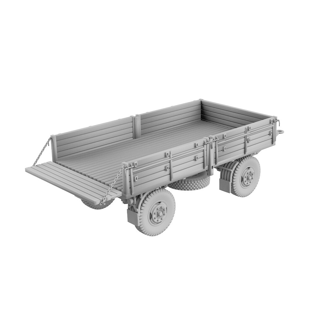 SSMODEL 1:72 Flatbed Trailer Short