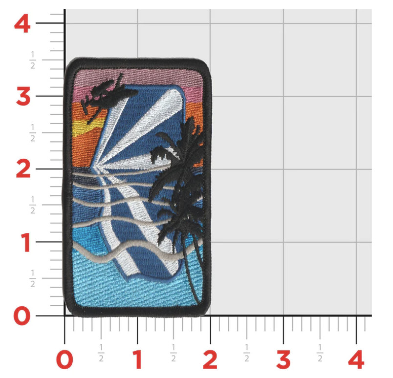 NAVY VAW-121 BLUETAILS ISLAND HOOK & LOOP EMBROIDERED PATCH