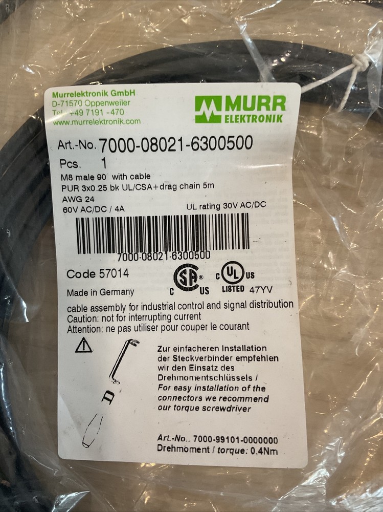Murr 7000-08021-6300500 Cable