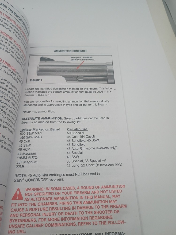 Smith & Wesson Revolver Modern Style Owners Manual 2017