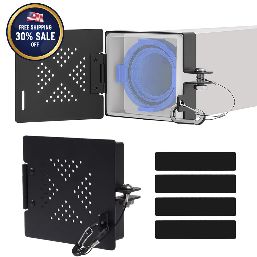 2 Pack RV Bumper End Caps, Metal Cover for 4" Square Bumpers, Secure Sewer Hose*