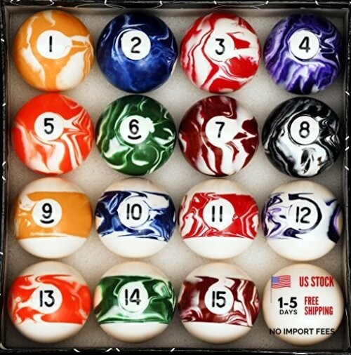 Pool Table Ball Set Marble