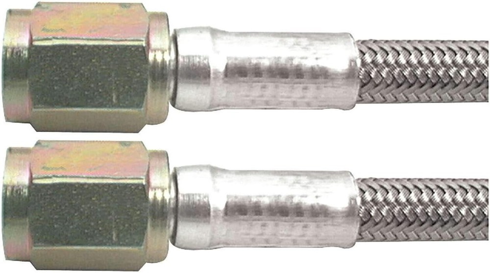 16" Braided Steel Brake Lines with -3 Ends - Durable, Versatile, Lightweight
